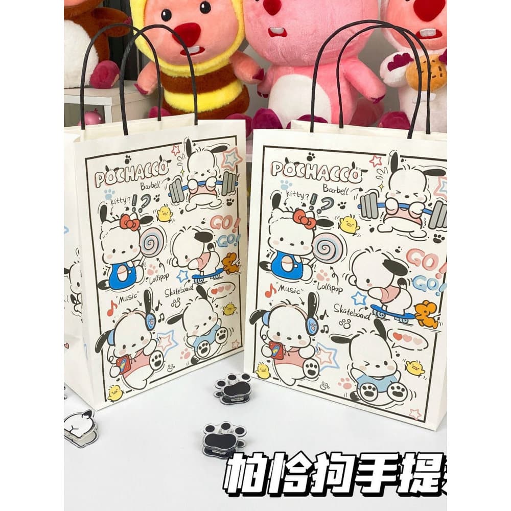 Sanrio bonito sacola de embalagem saco de presente de aniversário dos desenhos animados saco de papel Kraft saco de pres