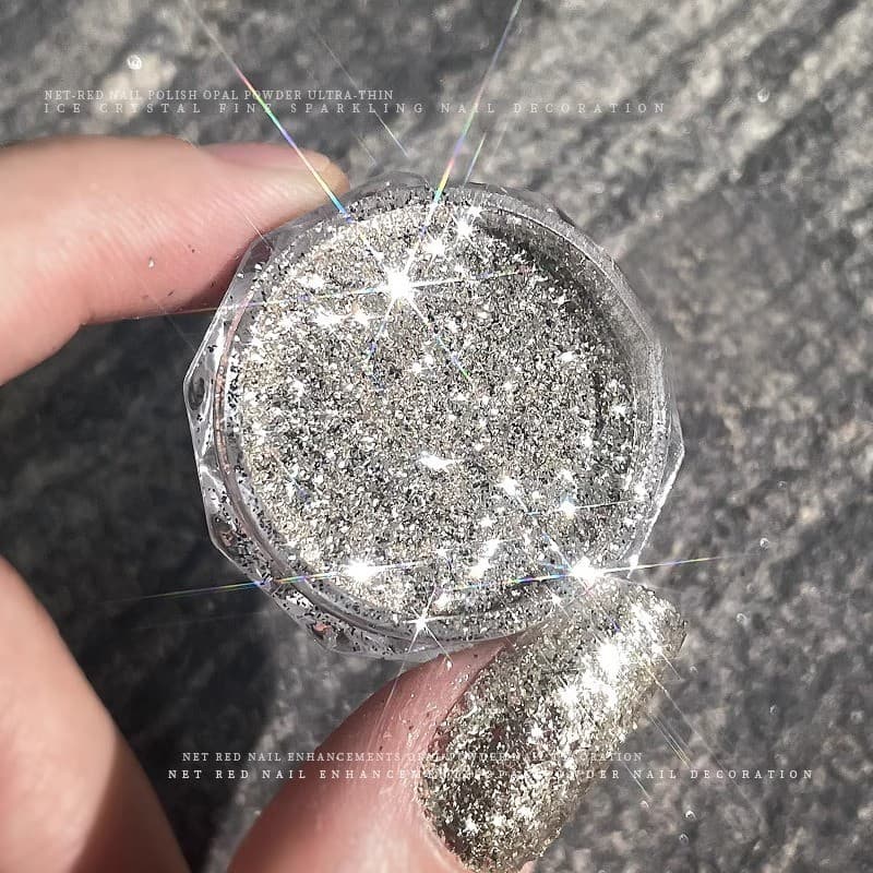 Ultra-fino espelho mágico em pó sonhador Glitter pó Super fada Kale ouro lantejoulas especiais luar branco estroboscópio