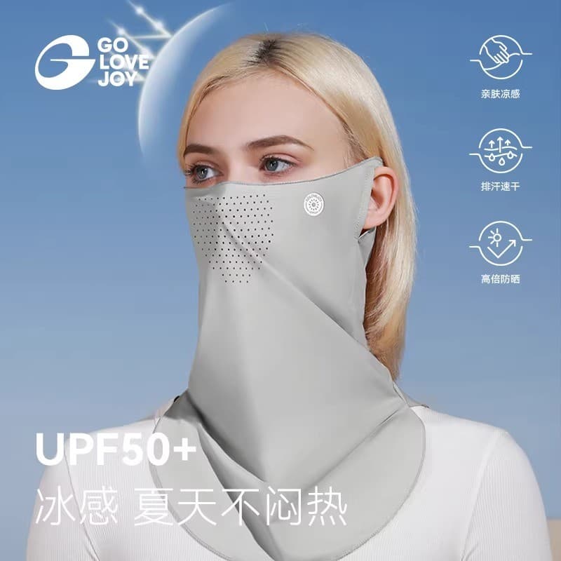 Golovejoy máscara protetora solar feminina rosto cheio Anti-ultravioleta respirável máscara facial ao ar livre ciclismo