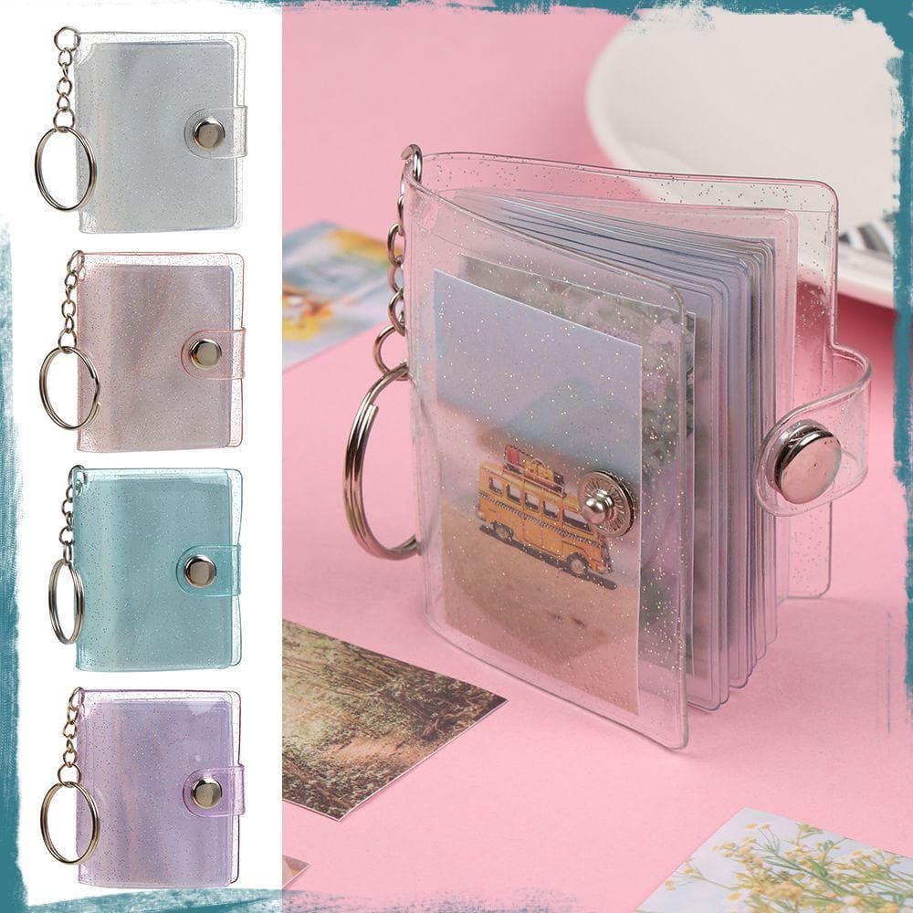 1PC Porta-Fotos Acessórios De PVC Chaveiro De Joias Para Cartões De