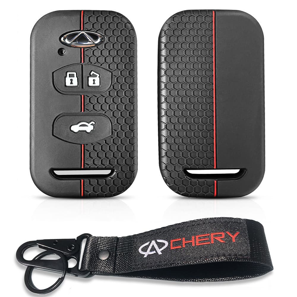 Capa de silicone para chave com chaveiro, adequada para Chery Tiggo 4 Pro, Tiggo 3 Pro, Tiggo 7, 8, Arrizo 5, modelo HS9