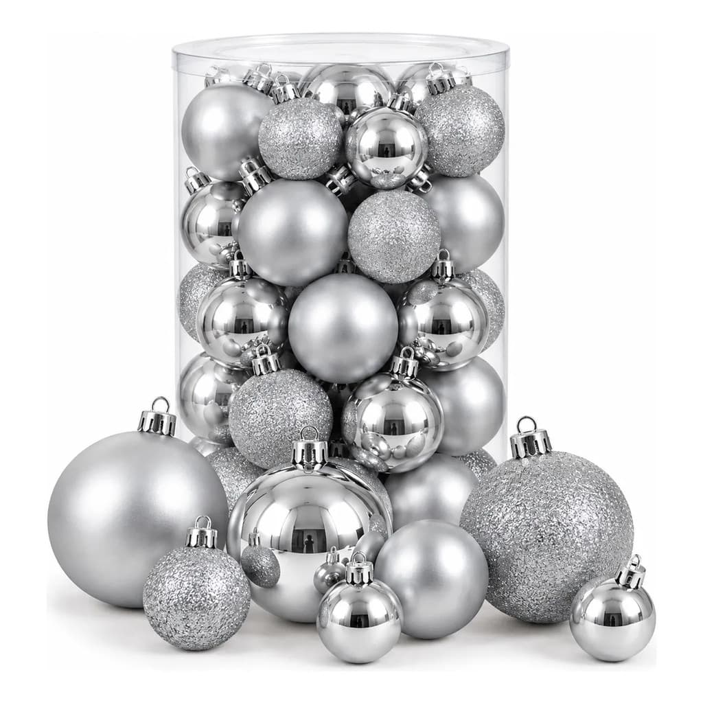 Kit 36 Bolas Natal 4 5 e 6cm Mista Enfeite Árvore Luxo