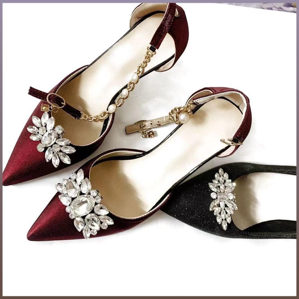 ROWANBA 1PC Clipes Para Sapatos , Fivela De Encanto De Rhinestones Removível , Decorações De Cristal Da Moda Mulheres