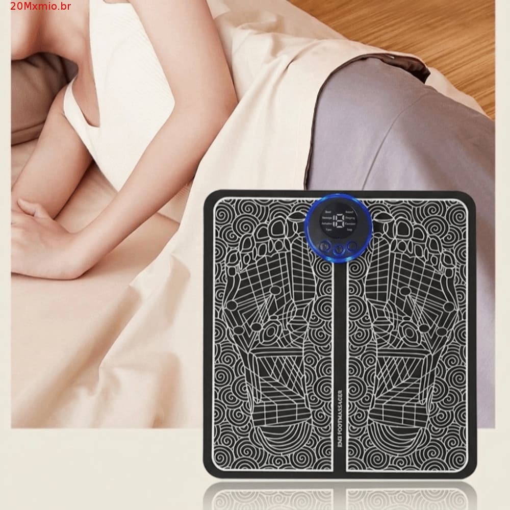 Almofada Massageadora De Pés , Massageador Elétrico Portátil De 8 Modos , Tapete De Massagem Para Relaxamento Muscular D