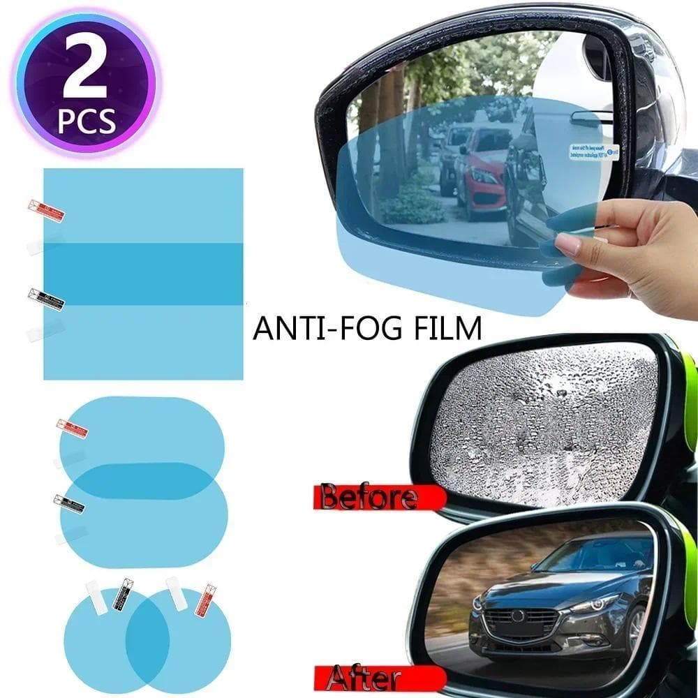 Película Reflexiva Para Espelho Retrovisor De Carro , 2 Peças , Anti-Neblina , À Prova D'água De Chuva , Protetora
