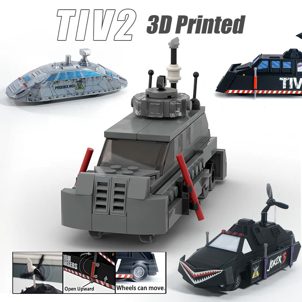 TIV2 Storm Intercept Veículo Bloco De Construção Modelo 3D Impresso Joker 3 Titus Carros Móveis