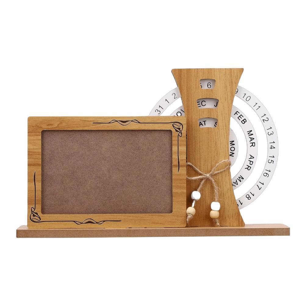 Moldura De Calendário Perpétuo , Design De Roda Gigante , Slot Para Foto Inserível , Eterno