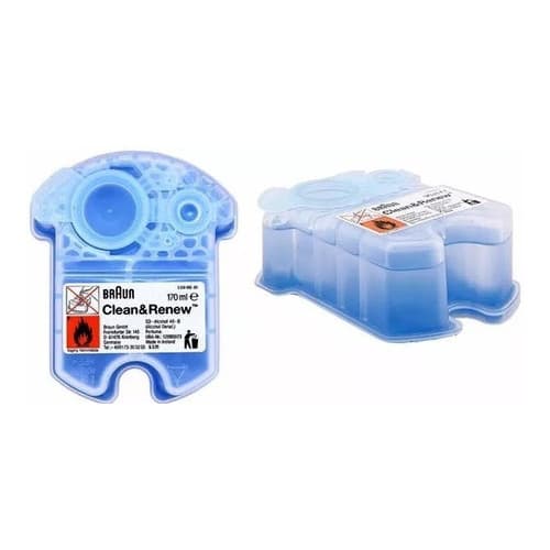 Refil Cartucho Limpeza Barbeador Braun Clean & Renew - Unid.