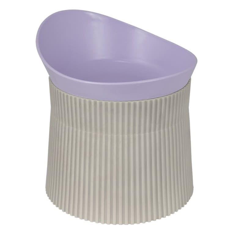 Comedouro Ergonomico Médio Lilas Cães Familia De Estimação