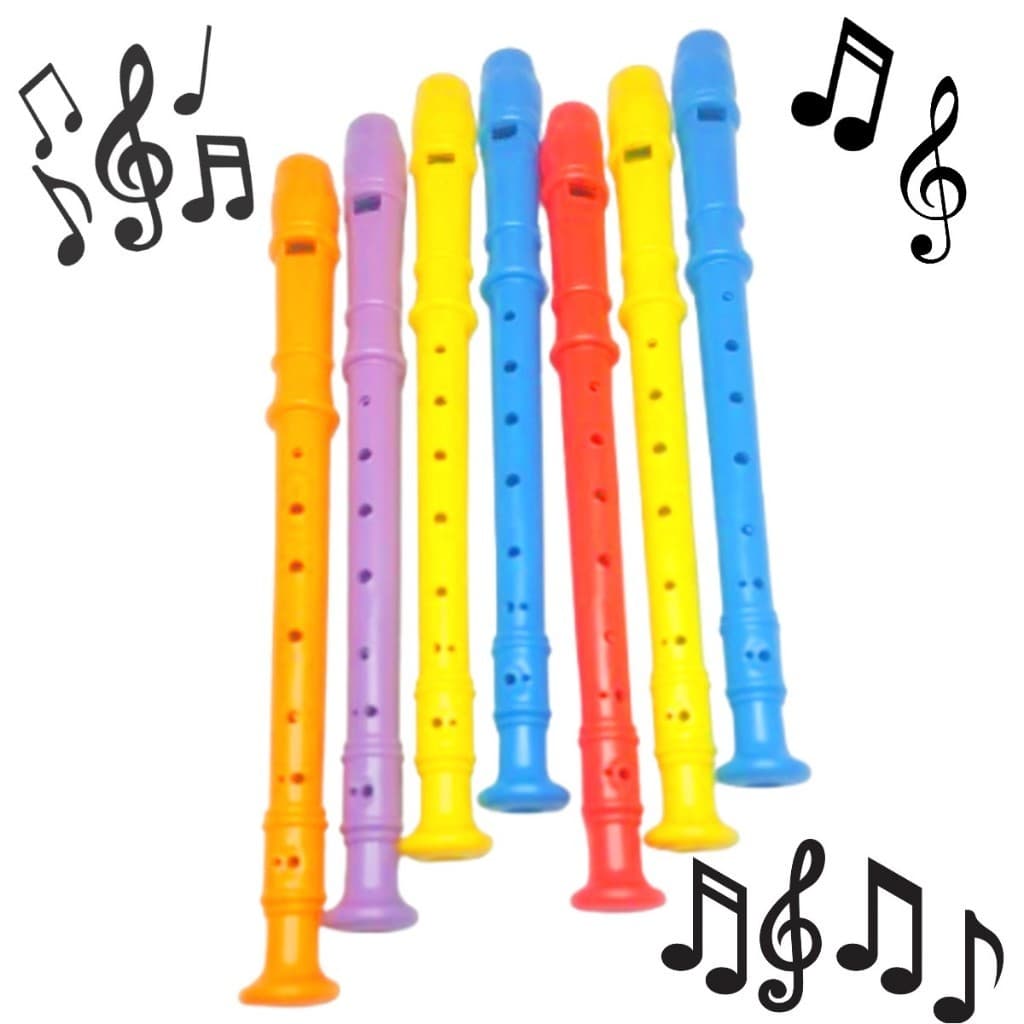Kit com 10 a 35 Flautas Brinquedo Infantil de Plástico para Festa e Lembrancinha