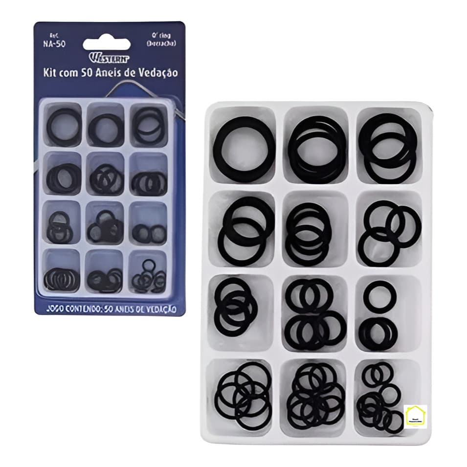 Kit Anel Vedação O-ring Arruela Jogo Borracha C/ 50 Anéis