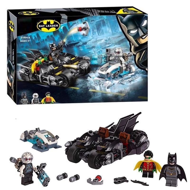 Brinquedos de blocos de construção para meninos compatíveis com Lego Superhero Series Batman vs Frozen Man
