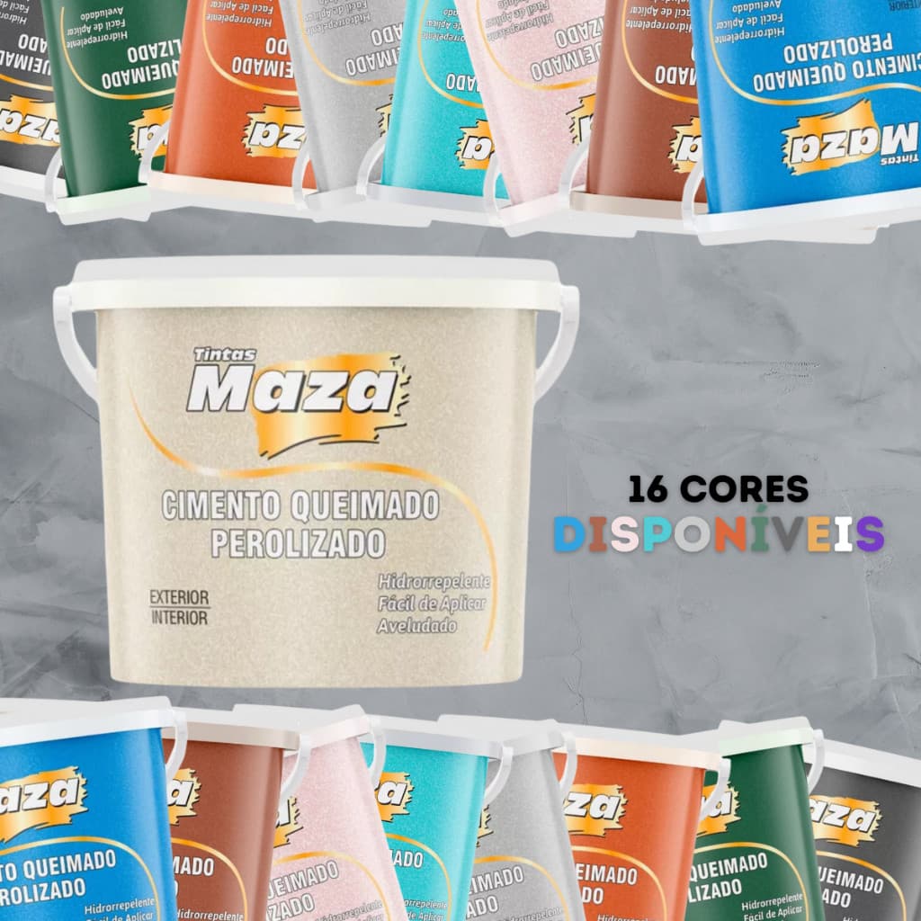 Efeito Cimento Queimado Perolizado Decorativo 3kg Todas as Cores Disponiveis