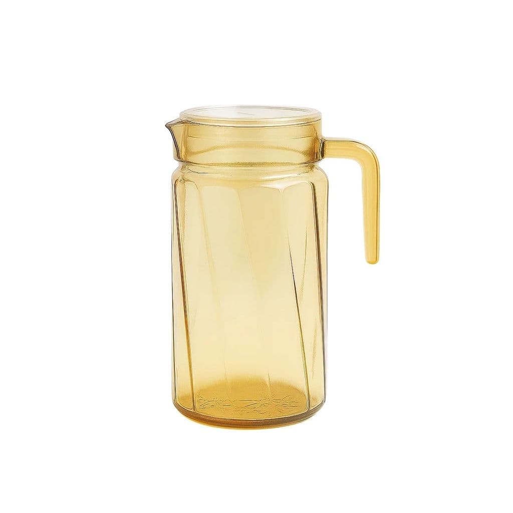 Jarra de Vidro 1,5L Âmbar Basik com Tampa Acrílica