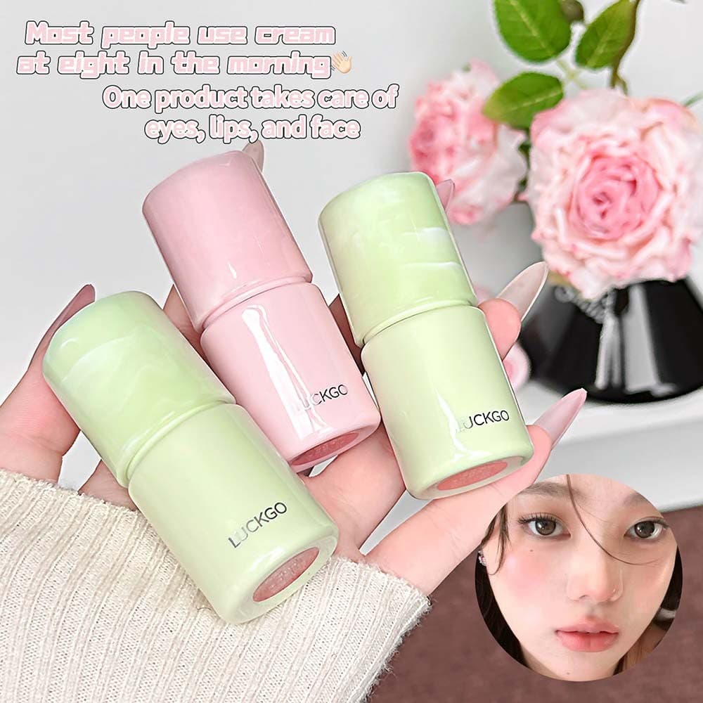 LUCKGO Velvet Mist Creme Multiuso Blush e Batom Estilo Coreano Maquiagem de Dupla Utilização