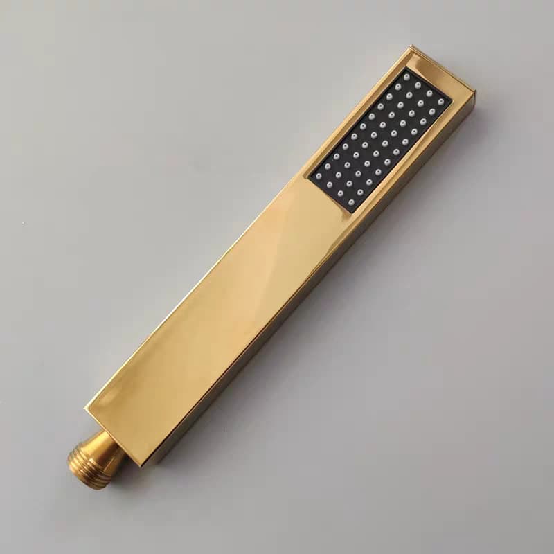 Cabeça de chuveiro retangular de aço, chuveiro de banho, banheiro, chuveiro, saída de água de Silicone