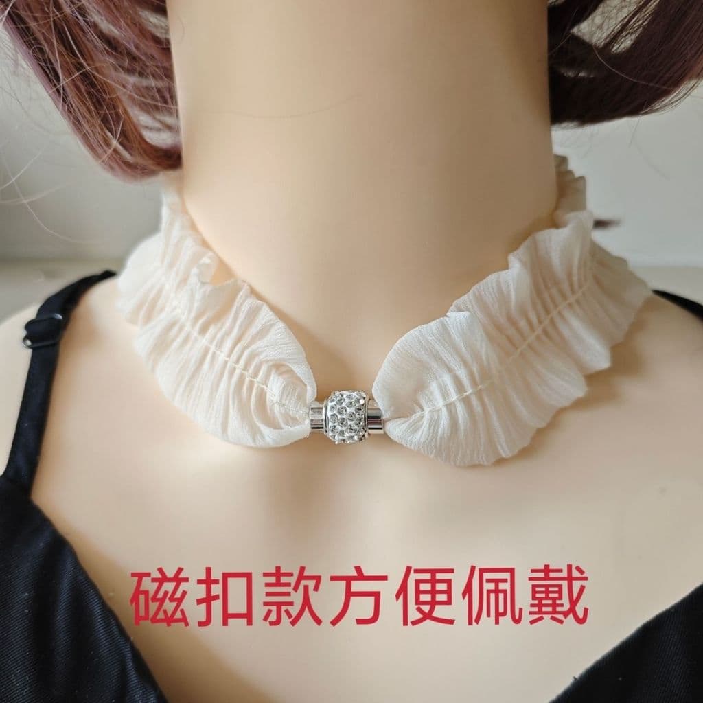 Colar elegante versão coreana fivela magnética babador colar capa respirável colar cicatrizes verão lenços de seda acess