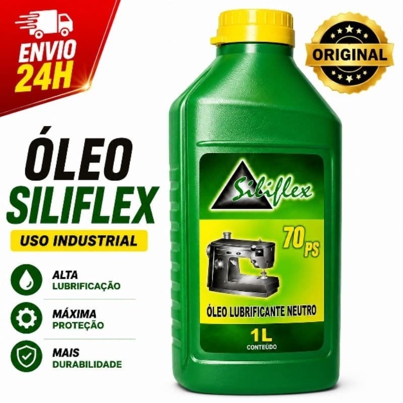 Oleo Siliflex 1L Lubrificante Neutro para Maquina de Costura Industrial