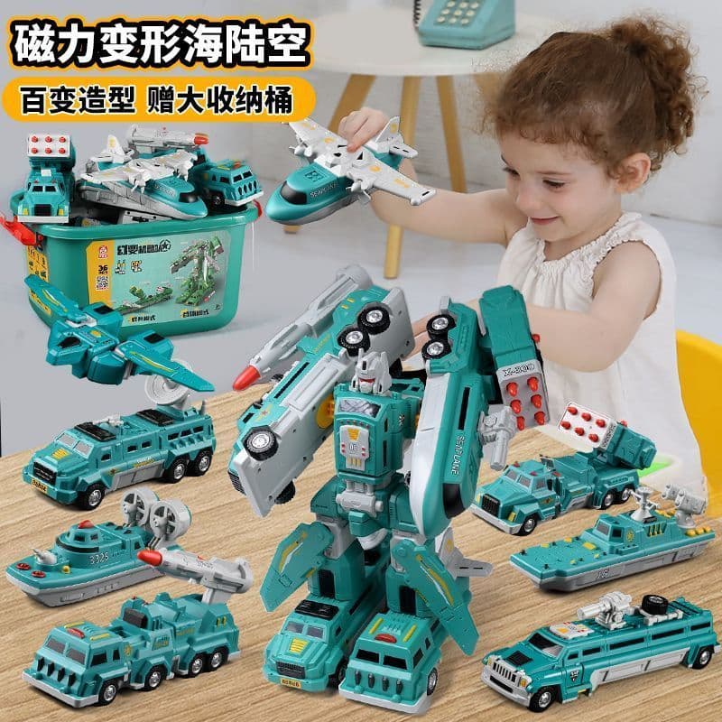 Bebê crianças blocos de construção brinquedos magnéticos crianças presentes educacional deformação montagem caber engenh