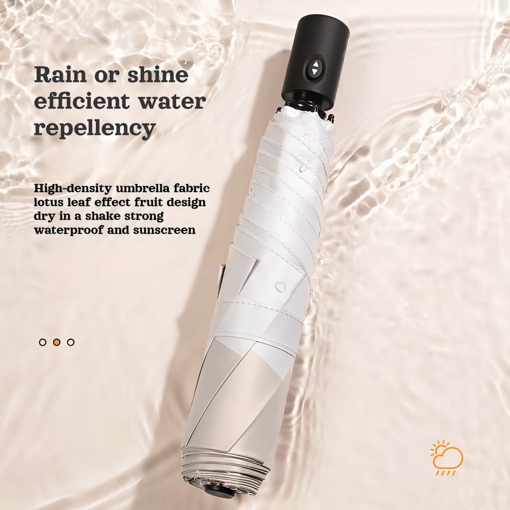 [Proteção UV Avançada] Guarda-Chuva Automático Dobrável | Compacto/Sol/Chuva/Leve