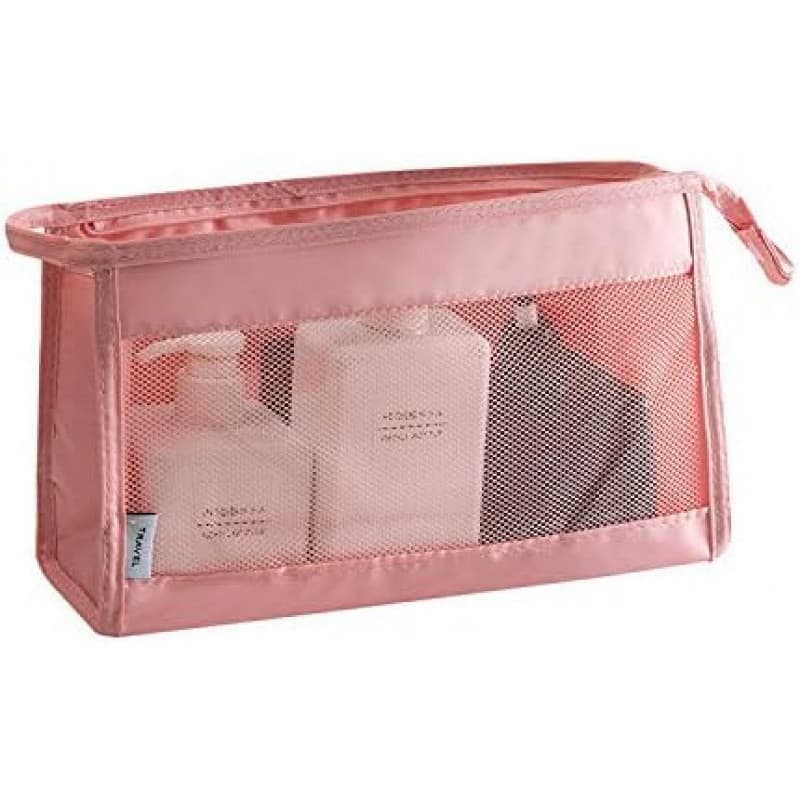 Bolsa de higiene pessoal portátil JZ de 2 peças, bolsa de banho em malha, bolsa de higiene pessoal suspensa para viagem,