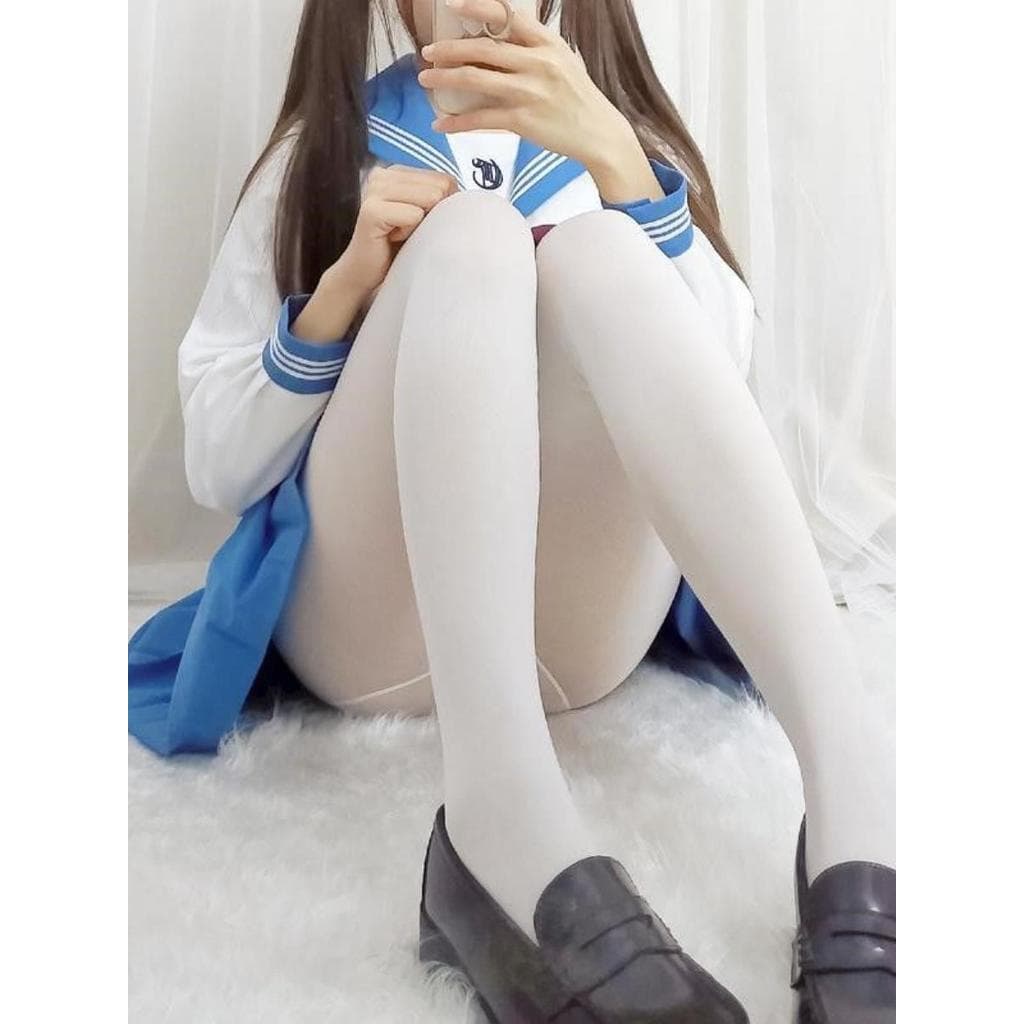 Meias brancas femininas lolita estudante lolita lolita meias japonesas menina leite branco uniforme máscara com anel