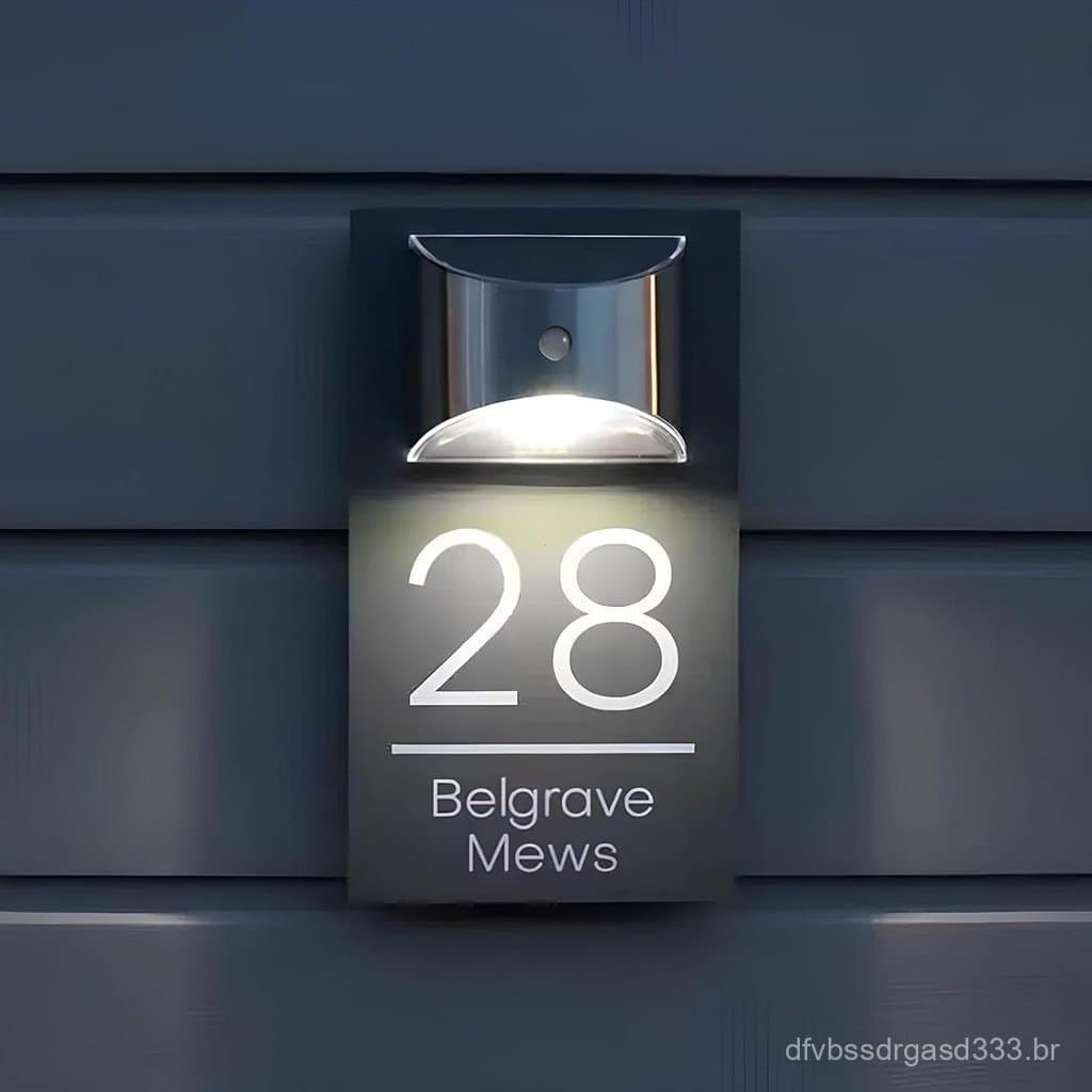 BeNsil oferece números de casa modernos e personalizáveis, placas de número de casa externas alimentadas por energia sol