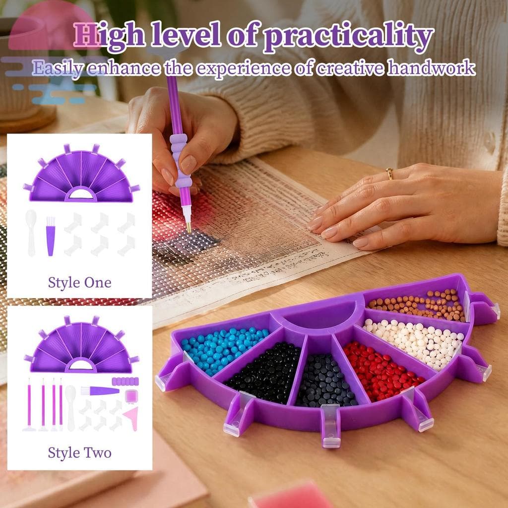 Kit De Bandeja De Pintura De Arte Diamante Para 5D Bordado De Unha Ferramenta De Ponto Cruz Armazenamento De Classificaç