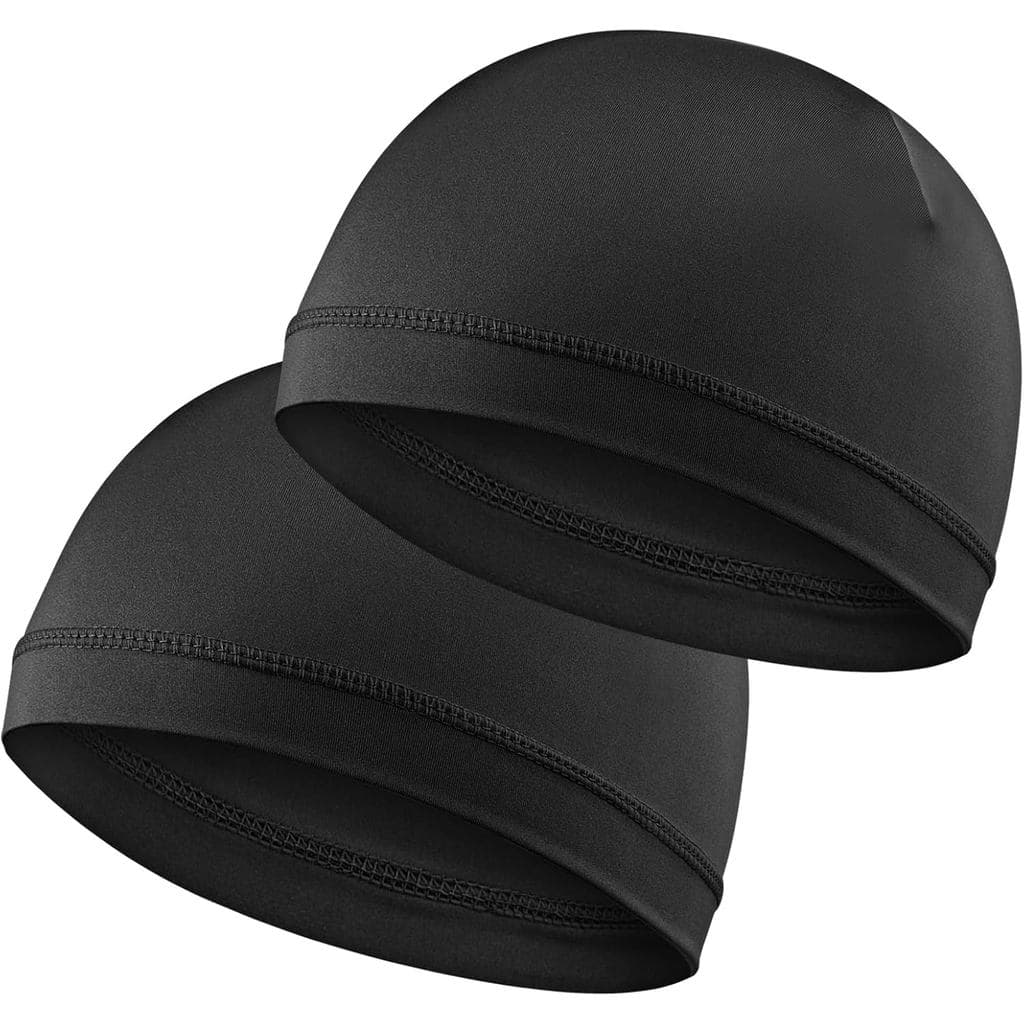 Xindojuz 2 Peças de Toucas de Dormir para Homens, Toucas de Seda para Homens Negros, Touca de Banho para Dormir