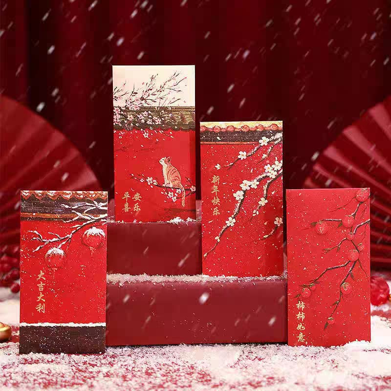 2026 Estilo Chinês Estilo Palácio Cidade Proibida Neve Envelope Vermelho Ano do Cavalo Criativo Ano Novo Ano Novo Bolsa