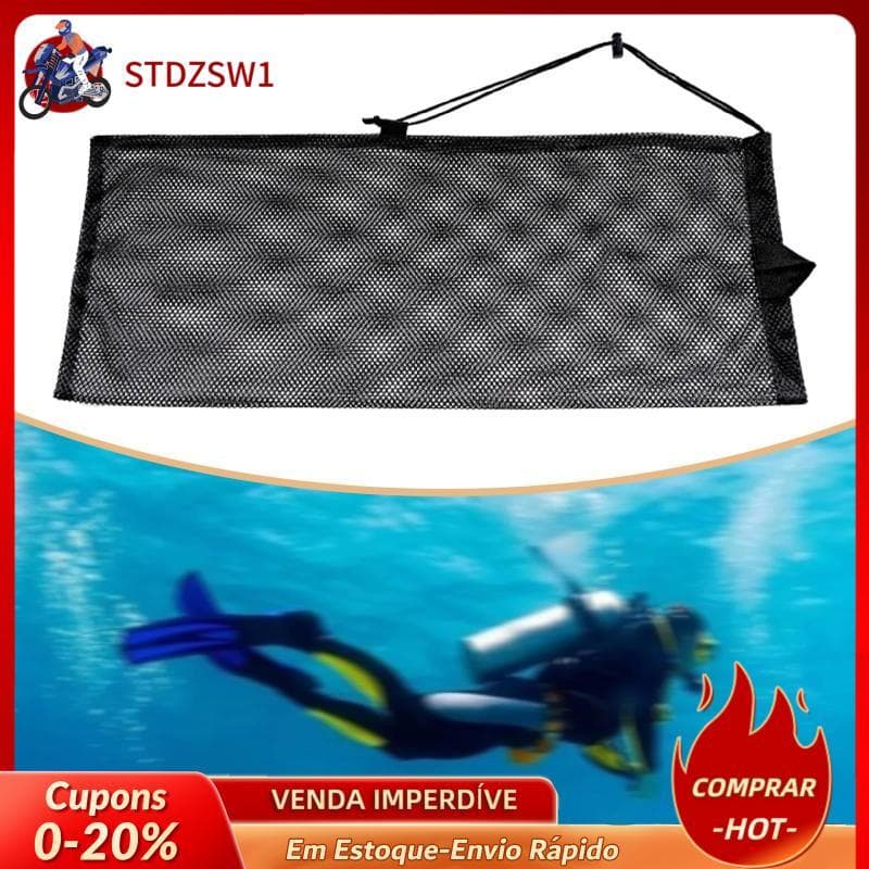 [stdzsw1] Bolsa De Barbatana De Mergulho Com Armazenamento Premium Malha De Cordão Utilitário De Mochila Para Praia , Ac