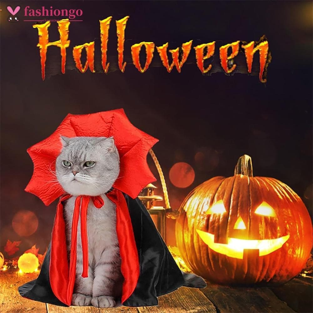 FASHIONGO Capa De Morcego De Halloween Para Cães , Gatos , Vampiro , Fantasia De Gato , Festa Assustadora , Cosplay De A