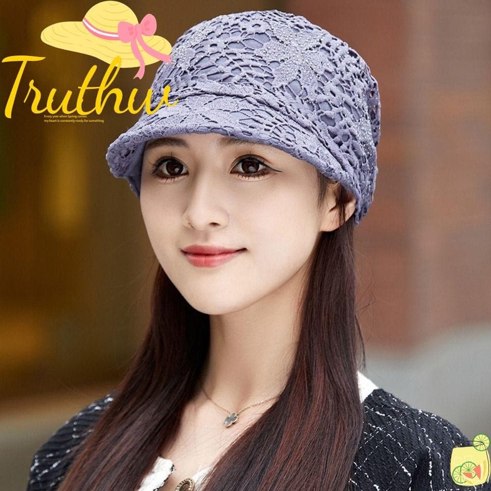 Boné De Boina Feminino TRUTHW , Gorros De Aba Curta Vazados Respiráveis , Beisebol De Crochê Solto