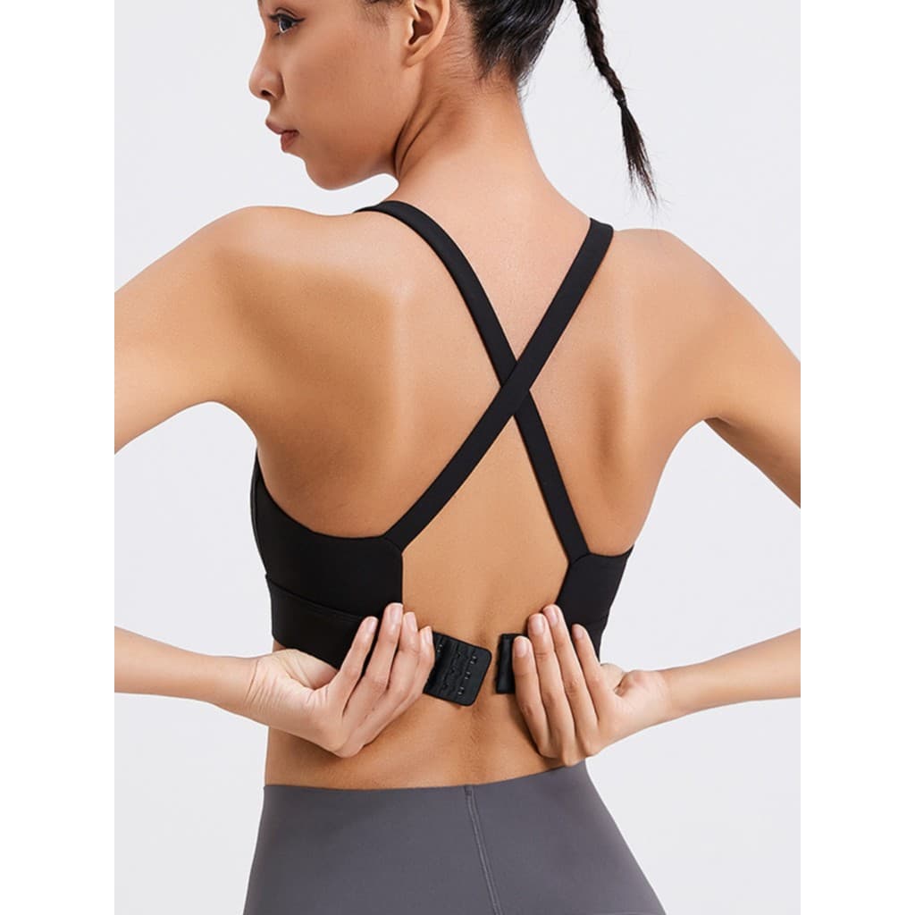 Anna Fitness de alta intensidade Yoga sutiã esportivo feminino cruz volta roupa interior esportiva à prova de choque sut