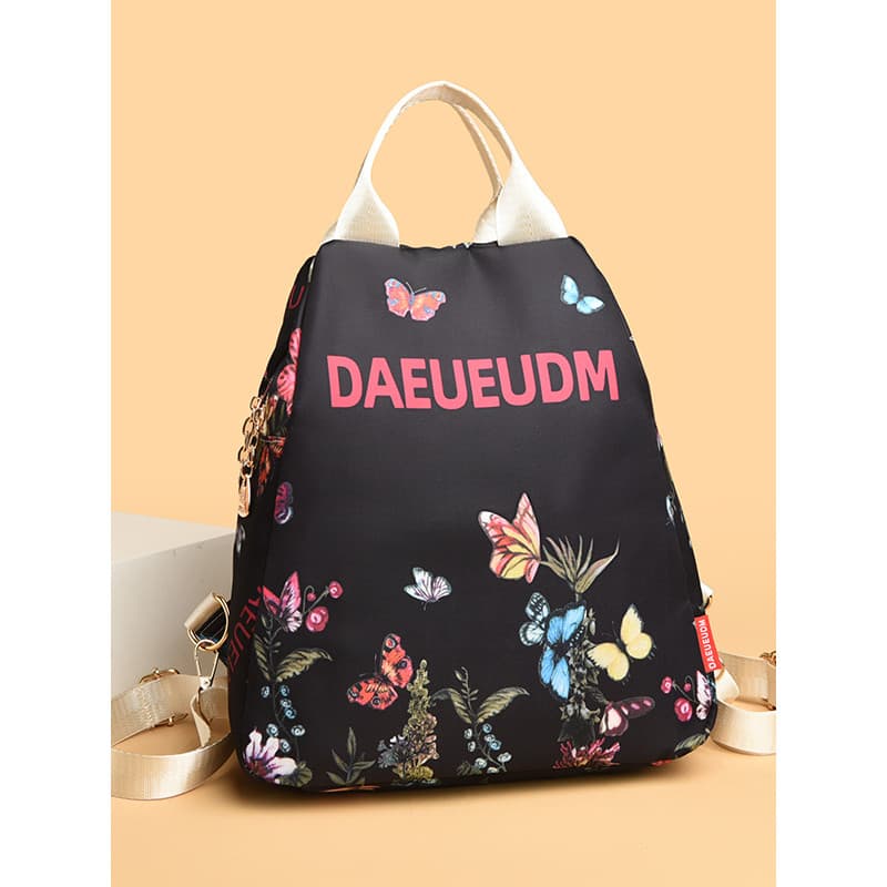 Grande capacidade moda passeio mochila de viagem feminina 2025 novo estilo moda viagem leve Oxford pano senhoras mochila