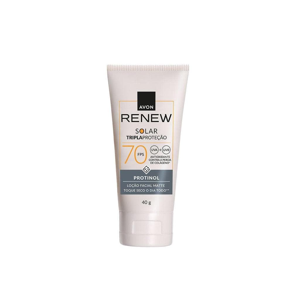 Protetor Solar Facial Avon com Protinol Renew FPS70 40g