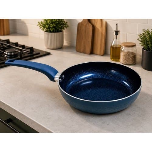 Frigideira Antiaderente cerâmica 24cm - Azul - 1 Frigideira Antiaderente cerâmica 24cm - Azul - 2 Frigideira Antiaderent