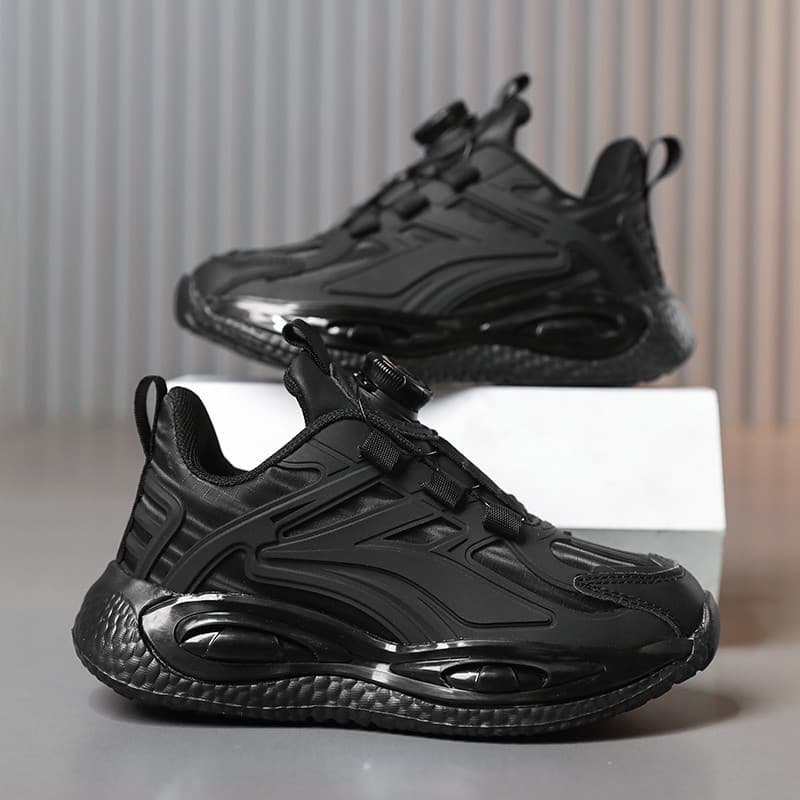 Meninos sapatos casuais 2026 primavera outono novo estilo meninos tênis de corrida couro à prova dwaterproof água médio