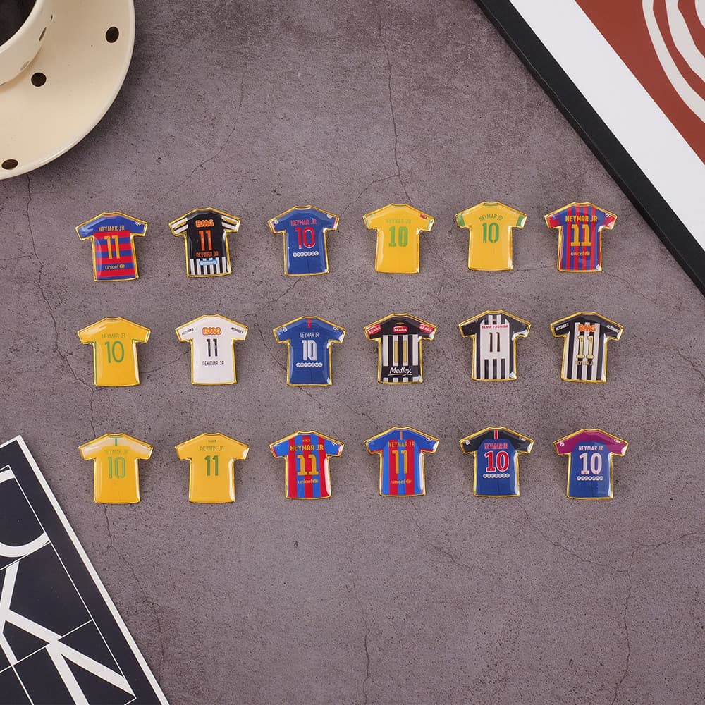 Messi C Ronal Football Jersey Emblema Broche de Metal Bolsa Pingente Decoração Fan Merchandise