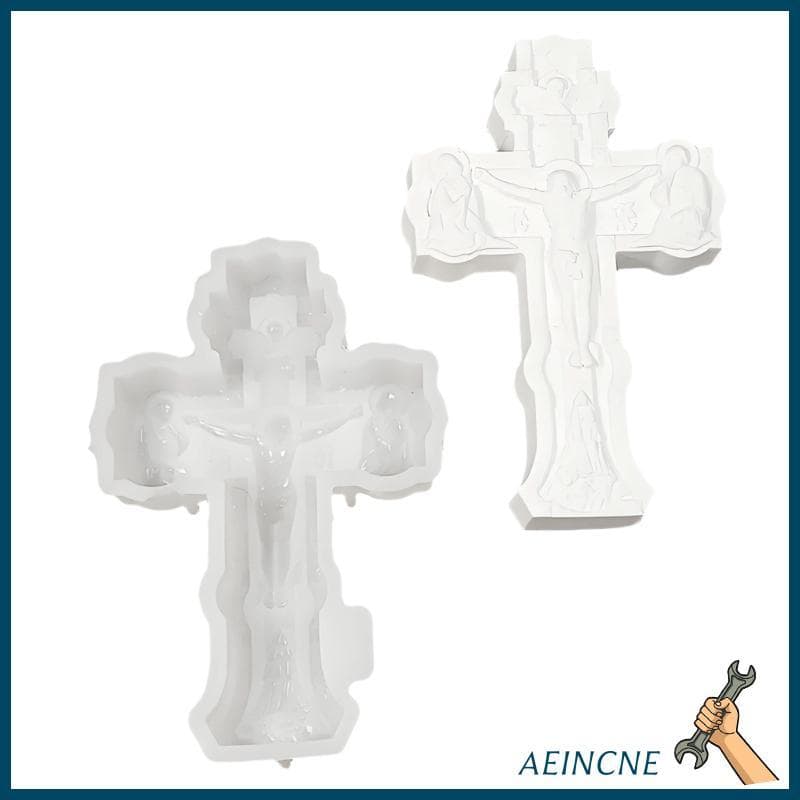 Molde Silicone Formato Cruzes Grandes AEIN Para Projetos Artesanato, Seguro E Calor
