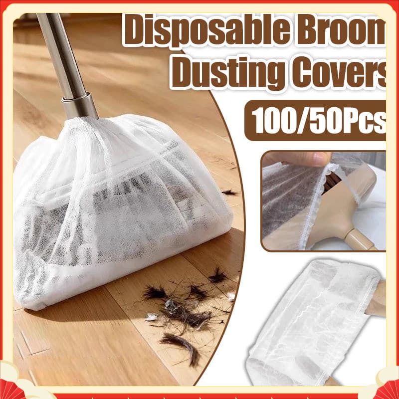 100 Pcs Mangas Descartáveis Para Cobertura Contra Poeira De Vassoura , Folhas Antiestáticas Cabelo , Limpeza De Piso , C