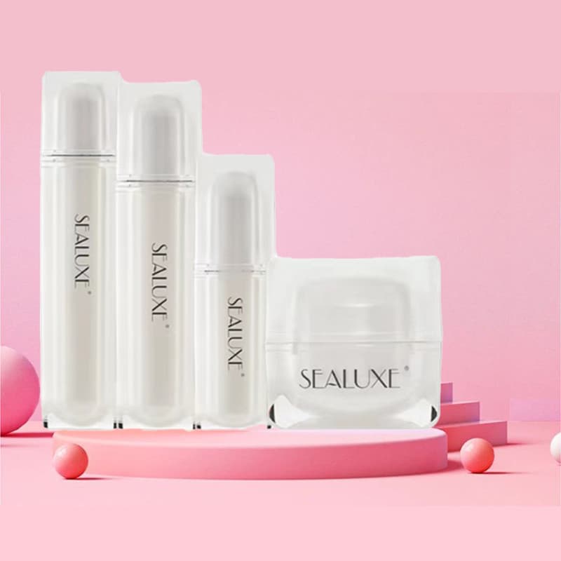 Folha Verde Love Life Sinos Edelweiss Toner Firmador Essência Creme Conjunto de 4 Peças Hidratante