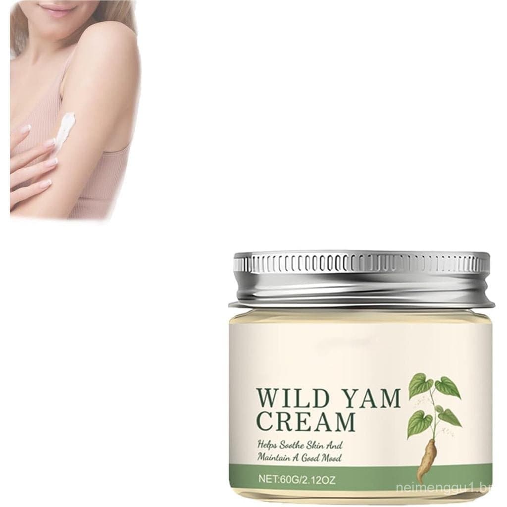 Creme de Inhame Selvagem para Equilíbrio Hormonal, Acalma a Pele e Proporciona Suporte, Hidratante e Nutritivo, Fortalec