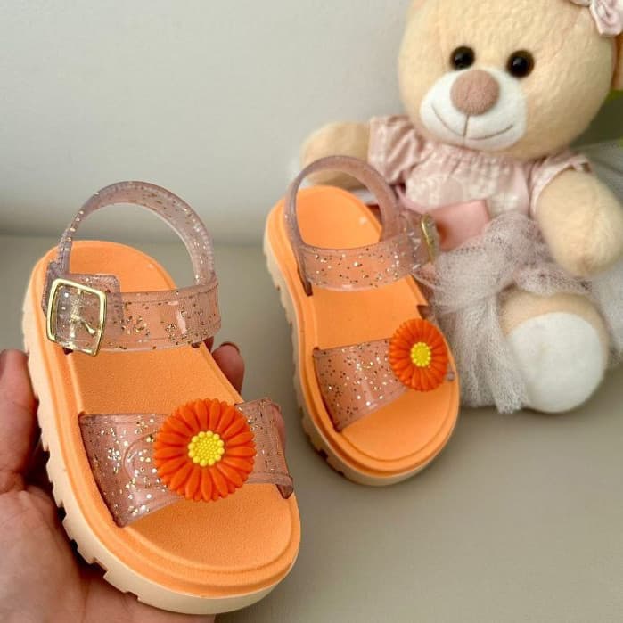 Papete Menina Bebe Flor Infantil Feminina Confortave,l Leve, Lançamento!