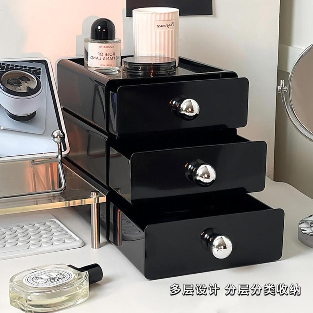 Em casa uso diário gaveta Desktop armazenamento de cosméticos caixa armazenamento caixa prateleira de mesa de escritório