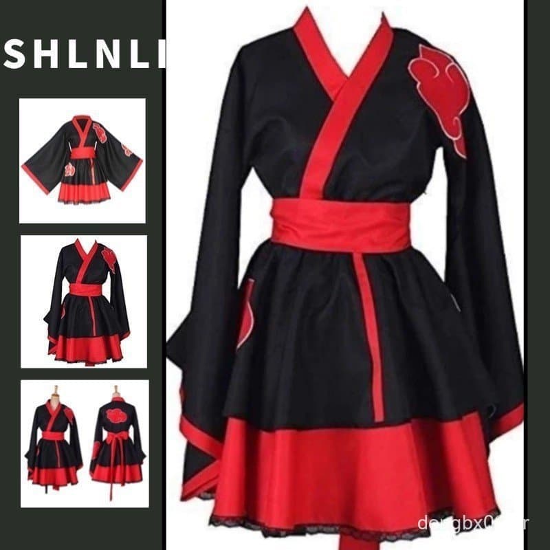 Fantasia de Cosplay de Anime Japonês para Mulheres, Kimono Naruto Uzumaki para Todas as Estações AFLO
