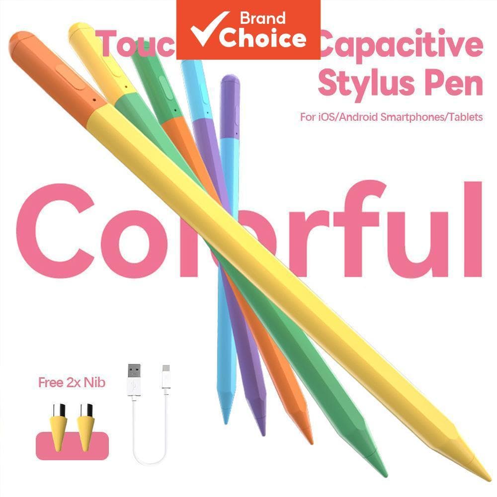 TOILEUM Caneta Capacitiva Touchscreen Universal Colorida com Ponta Fina para Smartphones iOS Android Tablets