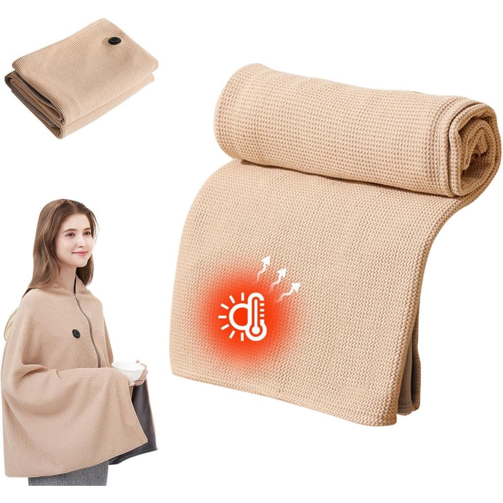 Manta Aquecida Portátil, 55"X 32", Manta Elétrica de Aquecimento Rápido, Xale Aquecido Portátil, Aquecimento Elétrico US