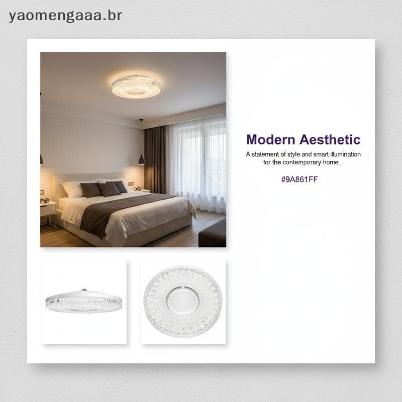 [yaoaa] E27 LED Lâmpada Ovni De Cristal 1 Unidade Luminária De Teto Super Brilhante Para Quarto , Sala De Estudo , Decor
