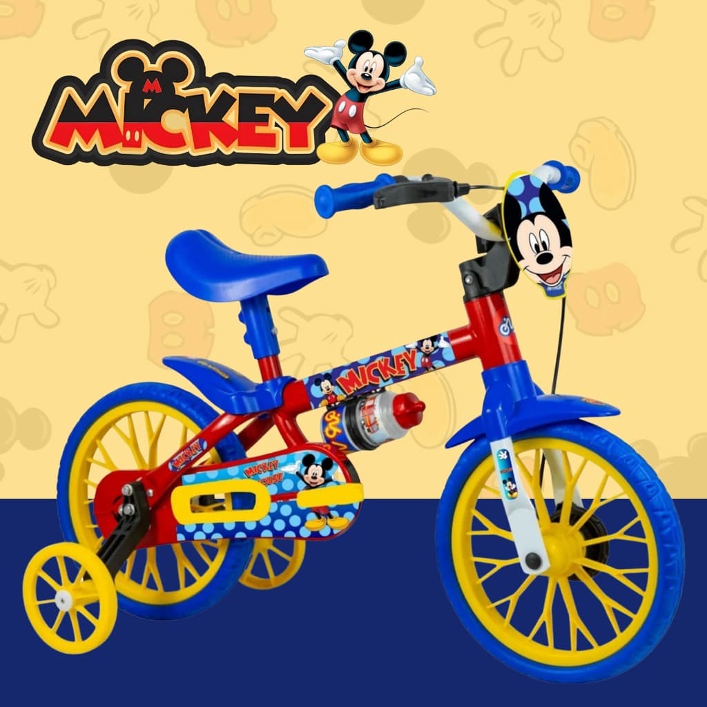 Bicicleta Infantil Mickey Aro 12 Rodinha